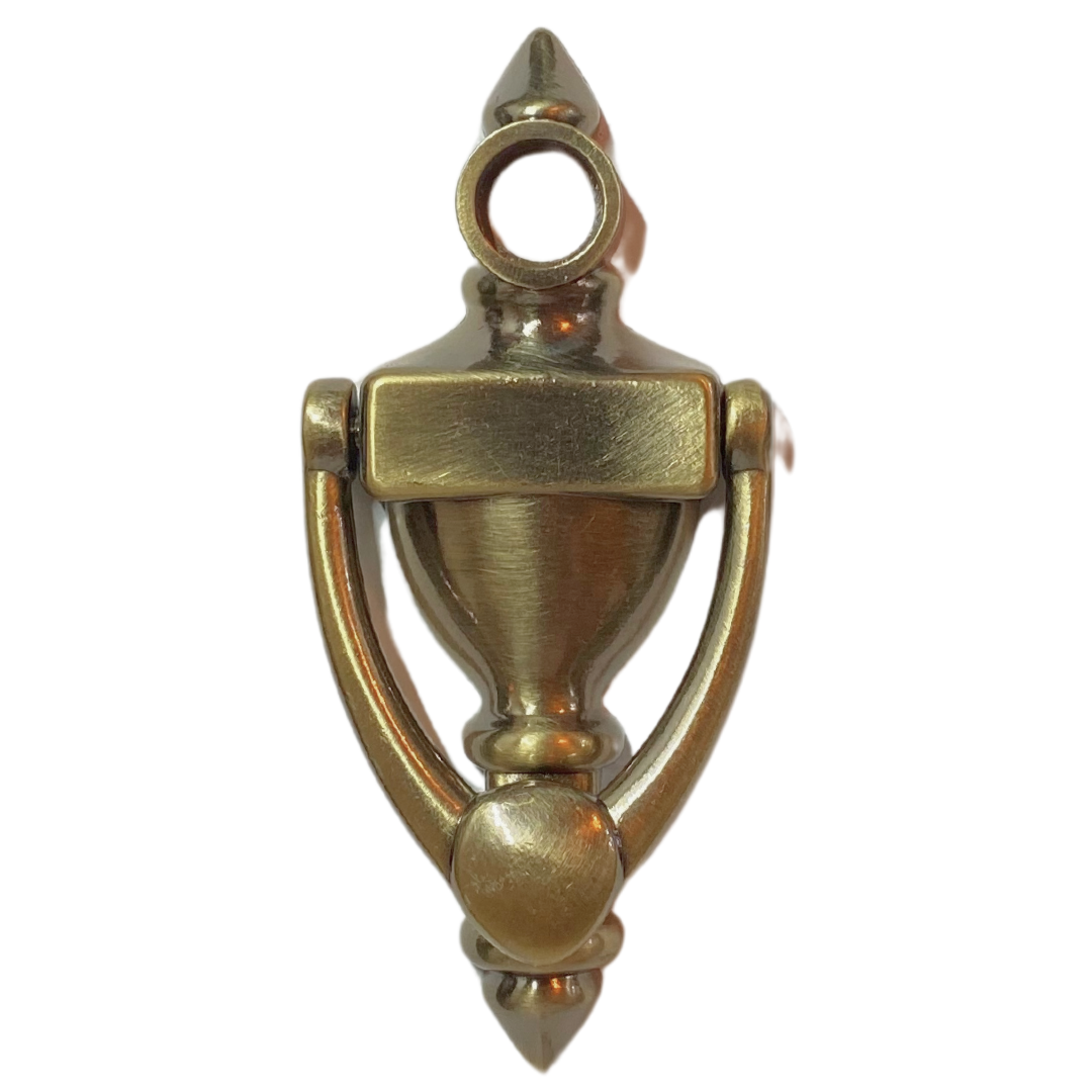 NUSET Door Knocker and 160 Degree Viewer, Antique Brass Finish