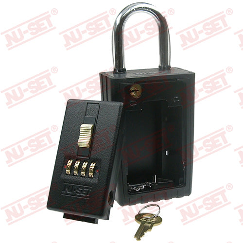 NuSet Realtor Combination Lockbox Lock Box, Keyed Shackle, Self