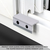 NUSET Tamper Resistant Sliding Window Lock, Double Hex Screw, White