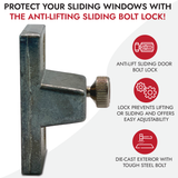 NU-SET 2978-3 Anti-Lifting Sliding Door Bolt, Zinc