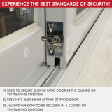 NU-SET 2978-3 Anti-Lifting Sliding Door Bolt, Zinc