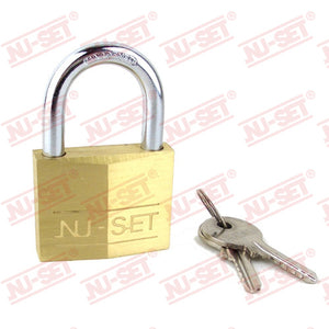 NuSet 2" 50mm Keyed Different Padlock, Solid Brass