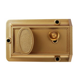 NUSET Kwikset Keyed Spring Night Latch, Holdback Button, Bronze