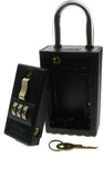 NUSET 3-Alpha Combination Lockbox, Keyed Shackle, A to Z Dials