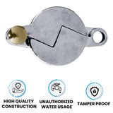 NuSet Water Faucet / Hose Bibb Lock, Chrome