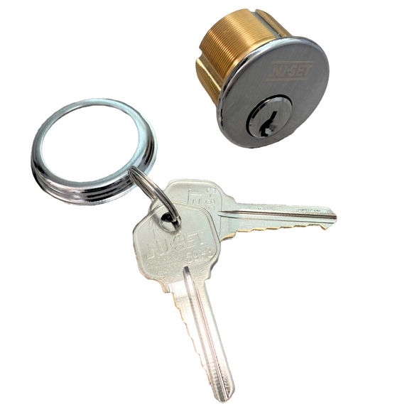 Brass Mortise Cylinder with 2 Keys