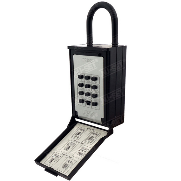 NUSET Push Button Combination Lockbox, Hanging Shackle