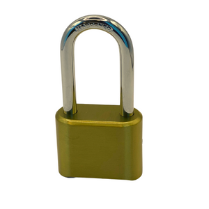 2" 50mm 4-Number Combination Padlock, Long Shackle, Covered