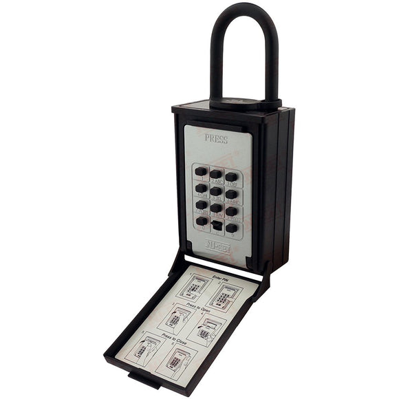 NUSET Push Button Combination Lockbox, Combo Locking Shackle