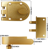 NUSET Kwikset Keyed Interlocking Deadbolt Lock, Jimmy Proof Style, Single Cylinder, Bronze