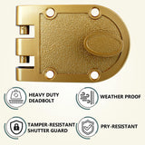 NUSET Kwikset Keyed Interlocking Deadbolt Lock, Jimmy Proof Style, Single Cylinder, Bronze