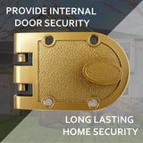 NUSET Kwikset Keyed Interlocking Deadbolt Lock, Jimmy Proof Style, Single Cylinder, Bronze