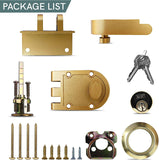NUSET Kwikset Keyed Interlocking Deadbolt Lock, Jimmy Proof Style, Single Cylinder, Bronze