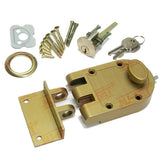 NUSET Kwikset Keyed Interlocking Deadbolt Lock, Jimmy Proof Style, Single Cylinder, Bronze