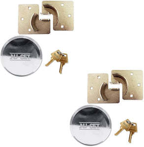 NUSET Hockey Puck Padlock Solid Steel and High Security Hasp for Trailer