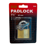 NUSET 1-1/2" 40mm Brass Padlock with Key