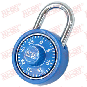 NuSet 1-3/4" 45mm Spin Dial Combination Padlock, Blue