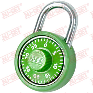 NuSet 1-3/4" 45mm Spin Dial Combination Padlock, Green