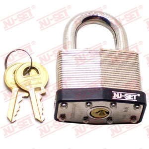 NuSet 1-1/2" 40mm Keyed Alike A389 Padlock, Laminated Steel