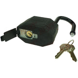 NuSet 3-1/4" 83mm Kwikset Keyed Padlock, Long Shackle, Laminated Steel, Covered