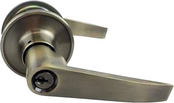 NuSet Tustin: Kwikset Keyed Entry Door Lever (Antique Brass)