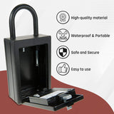 NUSET 4 Digit Number Combination Key Card Storage Lockbox