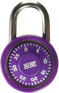 NuSet 1-3/4" 45mm Spin Dial Combination Padlock, Purple