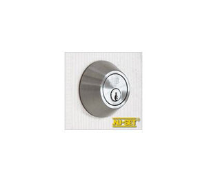 NuSet Kwikset Keyed Double Cylinder Deadbolt (Satin Chrome)