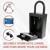 NUSET 4 Digit Number Combination Key Card Storage Lockbox