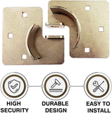 NUSET Hockey Puck Padlock Solid Steel and High Security Hasp for Trailer