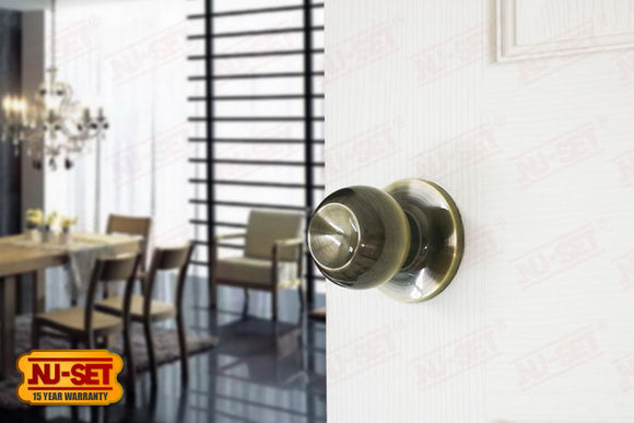 NuSet Dana: Passage Knob (Antique Brass)