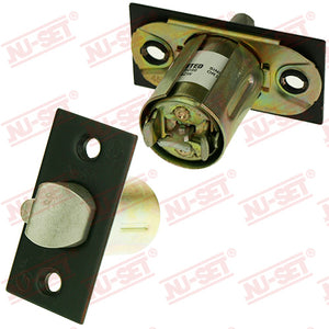 NuSet 2-3/8" Backset Entry Latch, Square Corner, Oil Rubbed Bronze, UL Listed