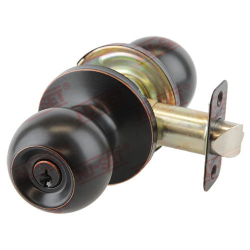 NuSet Fremont: Kwikset Keyed Entry Door Knob (Oil Rubbed Bronze)