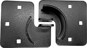 NUSET 8-1/4" High Security Trailer Door Hasp in Stealth Blackl