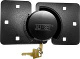 NUSET 8-1/4" High Security Trailer Door Hasp in Stealth Blackl