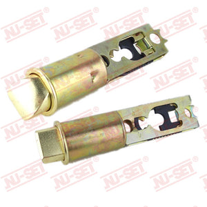 NuSet Backset Adjustable Entry Drive In Latch (Brass)