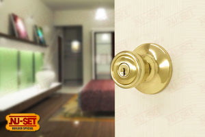 NuSet Builder Special: Schlage Keyed Entry Door Knob (Brass)
