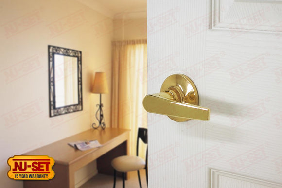 NuSet Tustin: Passage Lever (Brass)