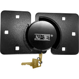 NUSET 2-7/8" 73mm Hockey Puck Padlock Lock, Hidden Shackle, Solid Steel