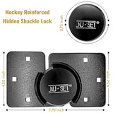 NUSET 2-7/8" 73mm Hockey Puck Padlock Lock, Hidden Shackle, Solid Steel