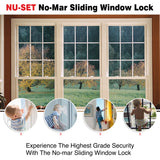 NUSET No-Mar Sliding Window Lock, Wing Screw, Aluminum