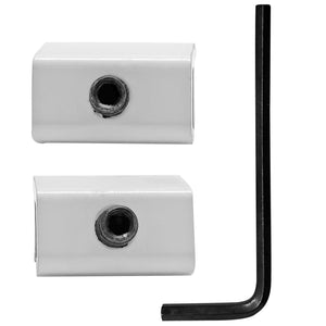 NUSET Tamper Resistant Sliding Window Lock, Hex Screw, White, 1 Pair