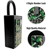 NUSET 4 Digit Number Combination Key Card Storage Lockbox In Camouflage