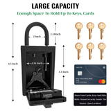 NUSET 4 Digit Number Combination Key Card Storage Lockbox