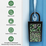 NUSET 4 Digit Number Combination Key Card Storage Lockbox